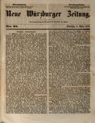 Neue Würzburger Zeitung Dienstag 9. März 1847