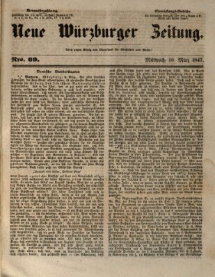 Neue Würzburger Zeitung Mittwoch 10. März 1847