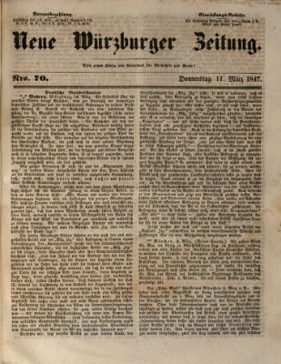 Neue Würzburger Zeitung Donnerstag 11. März 1847