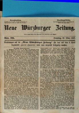 Neue Würzburger Zeitung Samstag 20. März 1847