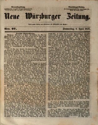 Neue Würzburger Zeitung Donnerstag 8. April 1847