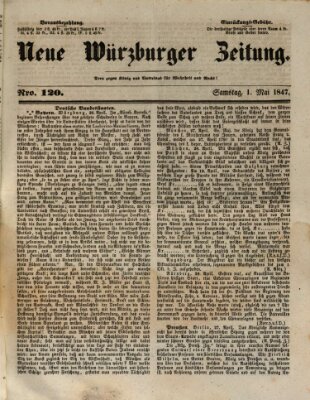 Neue Würzburger Zeitung Samstag 1. Mai 1847