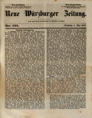 Neue Würzburger Zeitung Sonntag 2. Mai 1847