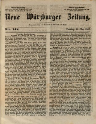 Neue Würzburger Zeitung Sonntag 30. Mai 1847