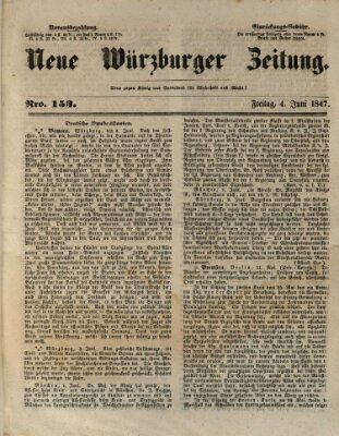 Neue Würzburger Zeitung Freitag 4. Juni 1847