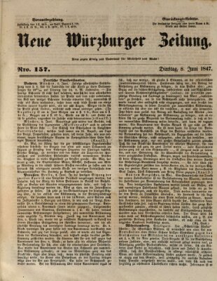 Neue Würzburger Zeitung Dienstag 8. Juni 1847