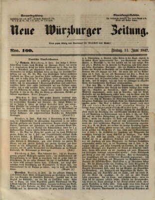 Neue Würzburger Zeitung Freitag 11. Juni 1847