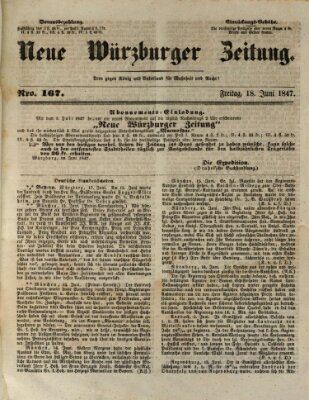 Neue Würzburger Zeitung Freitag 18. Juni 1847