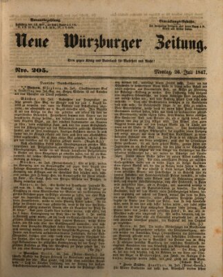 Neue Würzburger Zeitung Montag 26. Juli 1847