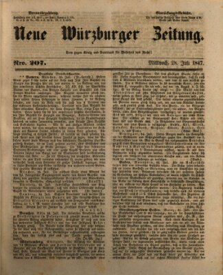 Neue Würzburger Zeitung Mittwoch 28. Juli 1847