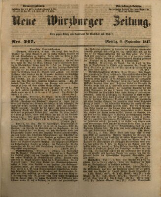 Neue Würzburger Zeitung Montag 6. September 1847