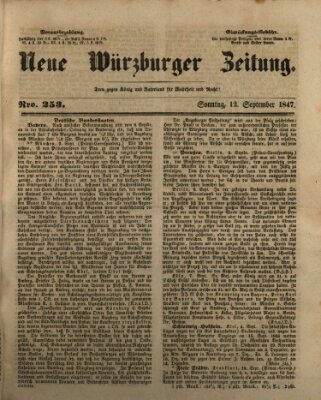 Neue Würzburger Zeitung Sonntag 12. September 1847