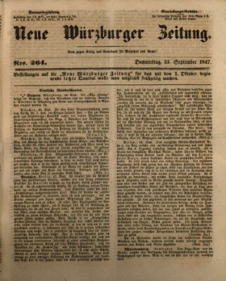 Neue Würzburger Zeitung Donnerstag 23. September 1847