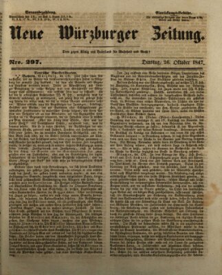 Neue Würzburger Zeitung Dienstag 26. Oktober 1847