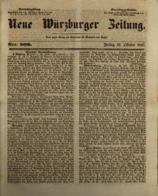 Neue Würzburger Zeitung Freitag 29. Oktober 1847