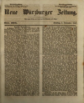 Neue Würzburger Zeitung Dienstag 2. November 1847