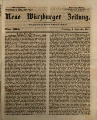 Neue Würzburger Zeitung Samstag 6. November 1847