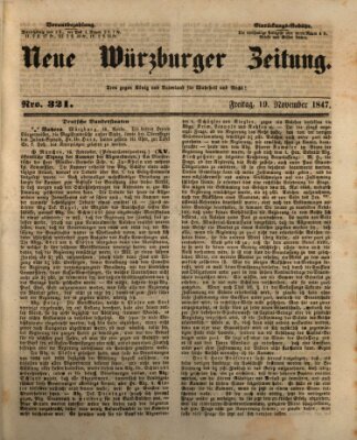 Neue Würzburger Zeitung Freitag 19. November 1847