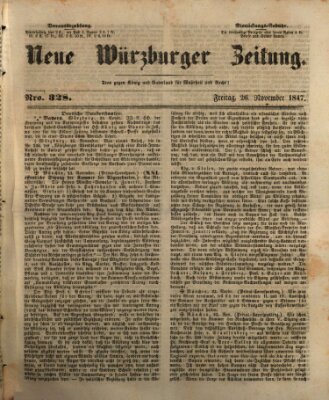 Neue Würzburger Zeitung Freitag 26. November 1847