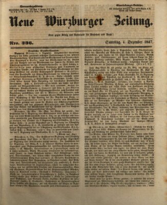 Neue Würzburger Zeitung Samstag 4. Dezember 1847