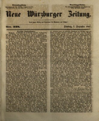 Neue Würzburger Zeitung Dienstag 7. Dezember 1847