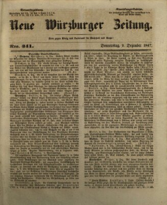 Neue Würzburger Zeitung Donnerstag 9. Dezember 1847