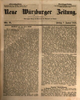 Neue Würzburger Zeitung Freitag 7. Januar 1848