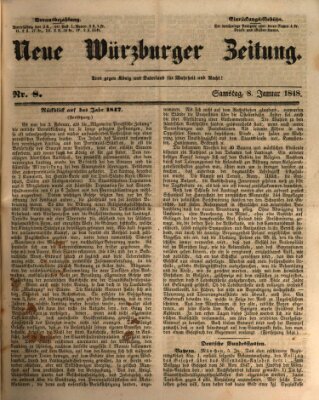 Neue Würzburger Zeitung Samstag 8. Januar 1848