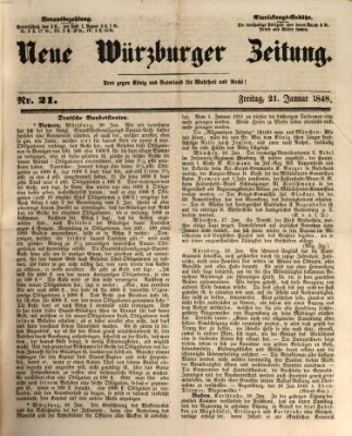 Neue Würzburger Zeitung Freitag 21. Januar 1848