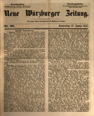 Neue Würzburger Zeitung Donnerstag 27. Januar 1848