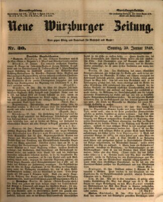 Neue Würzburger Zeitung Sonntag 30. Januar 1848