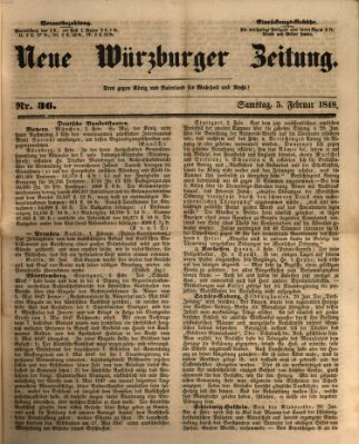 Neue Würzburger Zeitung Samstag 5. Februar 1848