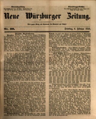 Neue Würzburger Zeitung Dienstag 8. Februar 1848