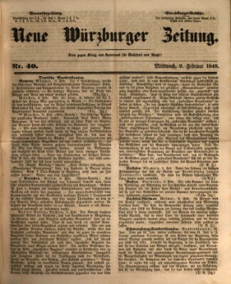 Neue Würzburger Zeitung Mittwoch 9. Februar 1848