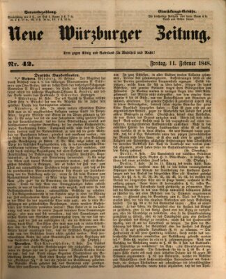 Neue Würzburger Zeitung Freitag 11. Februar 1848