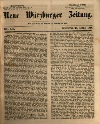 Neue Würzburger Zeitung Donnerstag 24. Februar 1848