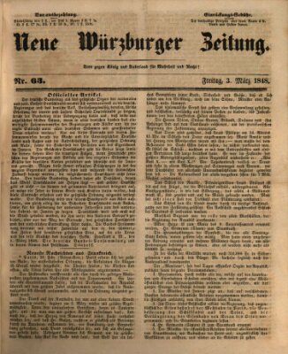 Neue Würzburger Zeitung Freitag 3. März 1848