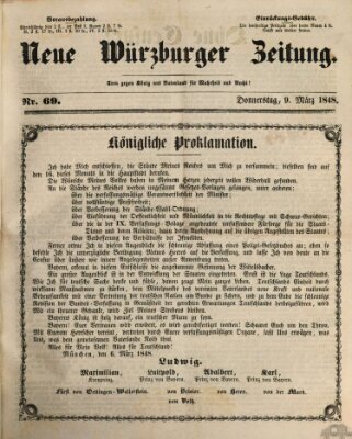 Neue Würzburger Zeitung Donnerstag 9. März 1848