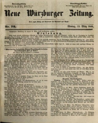 Neue Würzburger Zeitung Montag 13. März 1848