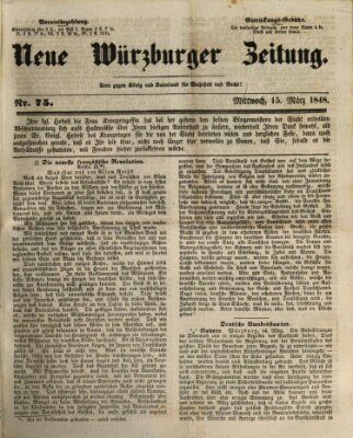 Neue Würzburger Zeitung Mittwoch 15. März 1848