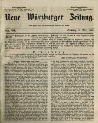 Neue Würzburger Zeitung Sunday 19. March 1848