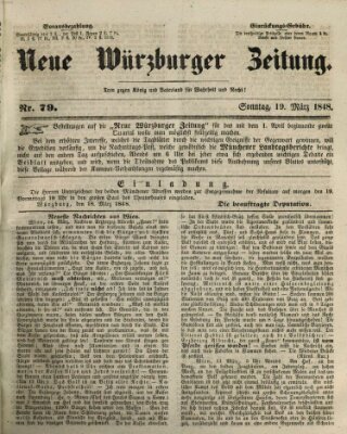 Neue Würzburger Zeitung Sonntag 19. März 1848