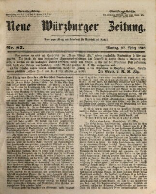 Neue Würzburger Zeitung Montag 27. März 1848