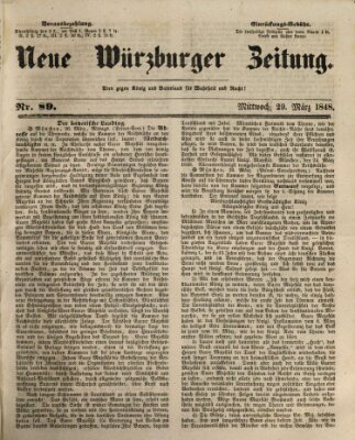 Neue Würzburger Zeitung Mittwoch 29. März 1848