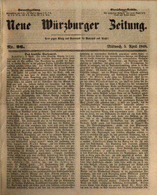 Neue Würzburger Zeitung Mittwoch 5. April 1848