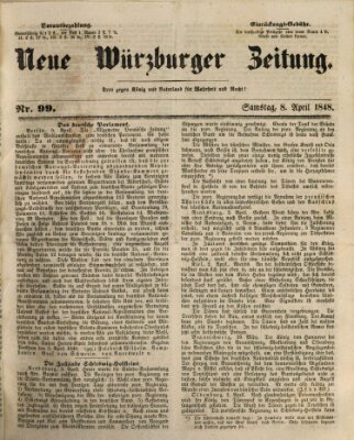 Neue Würzburger Zeitung Samstag 8. April 1848