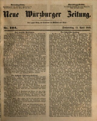 Neue Würzburger Zeitung Donnerstag 13. April 1848