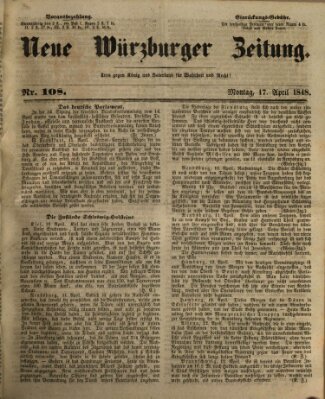 Neue Würzburger Zeitung Montag 17. April 1848