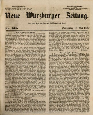 Neue Würzburger Zeitung Donnerstag 18. Mai 1848