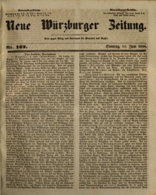 Neue Würzburger Zeitung Sonntag 11. Juni 1848